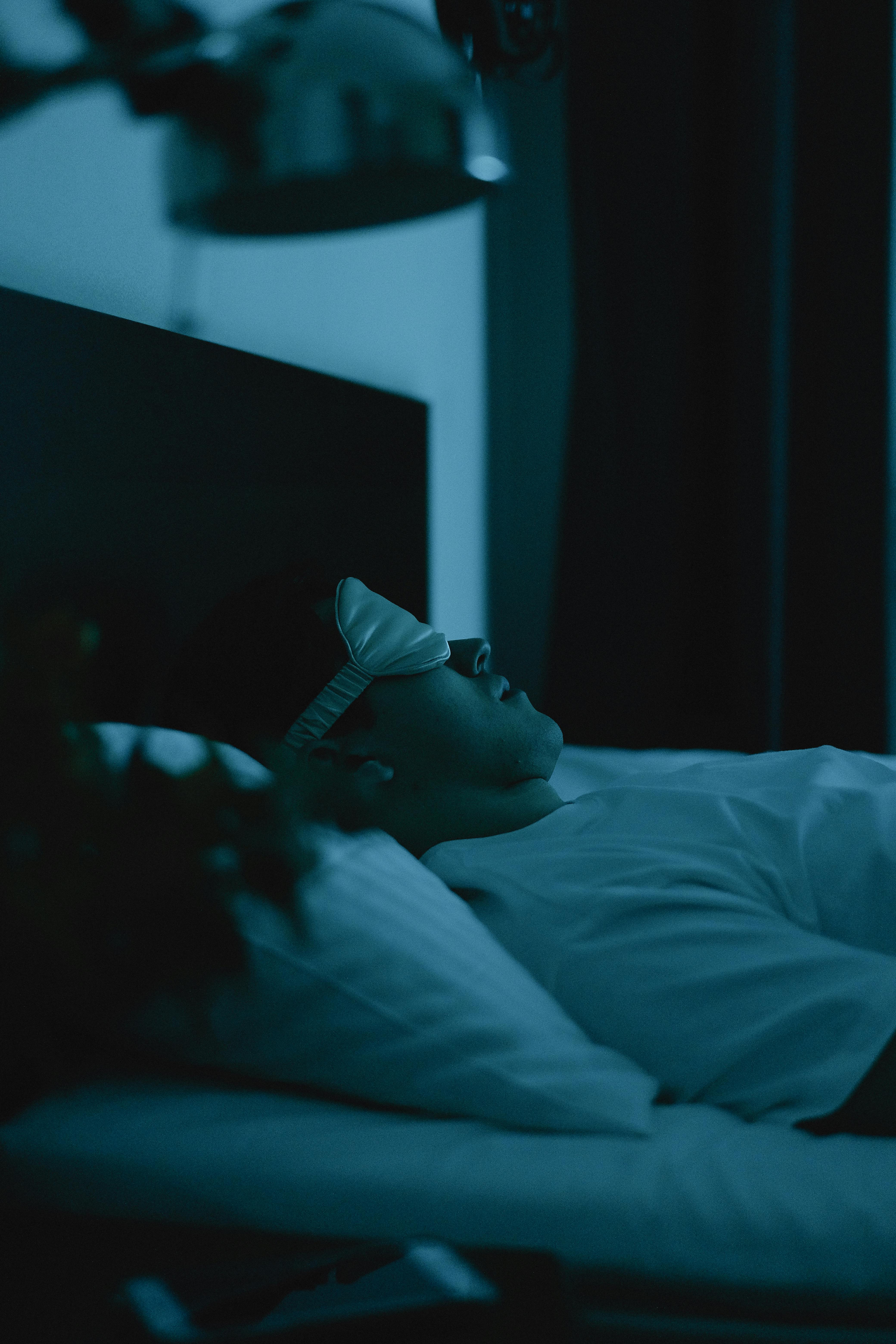 A person sleeping peacefully